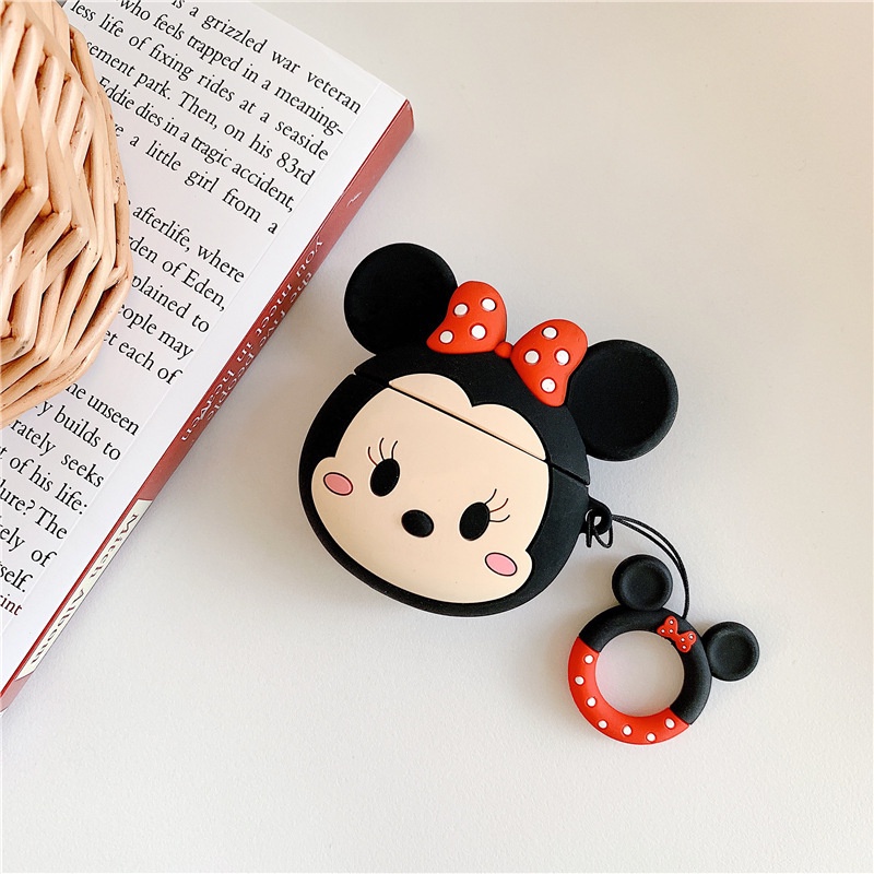 Case Pelindung Motif Kartun Disney Mickey Minnie 3d Untuk iphone airpods 1 / 2 / 3 pro