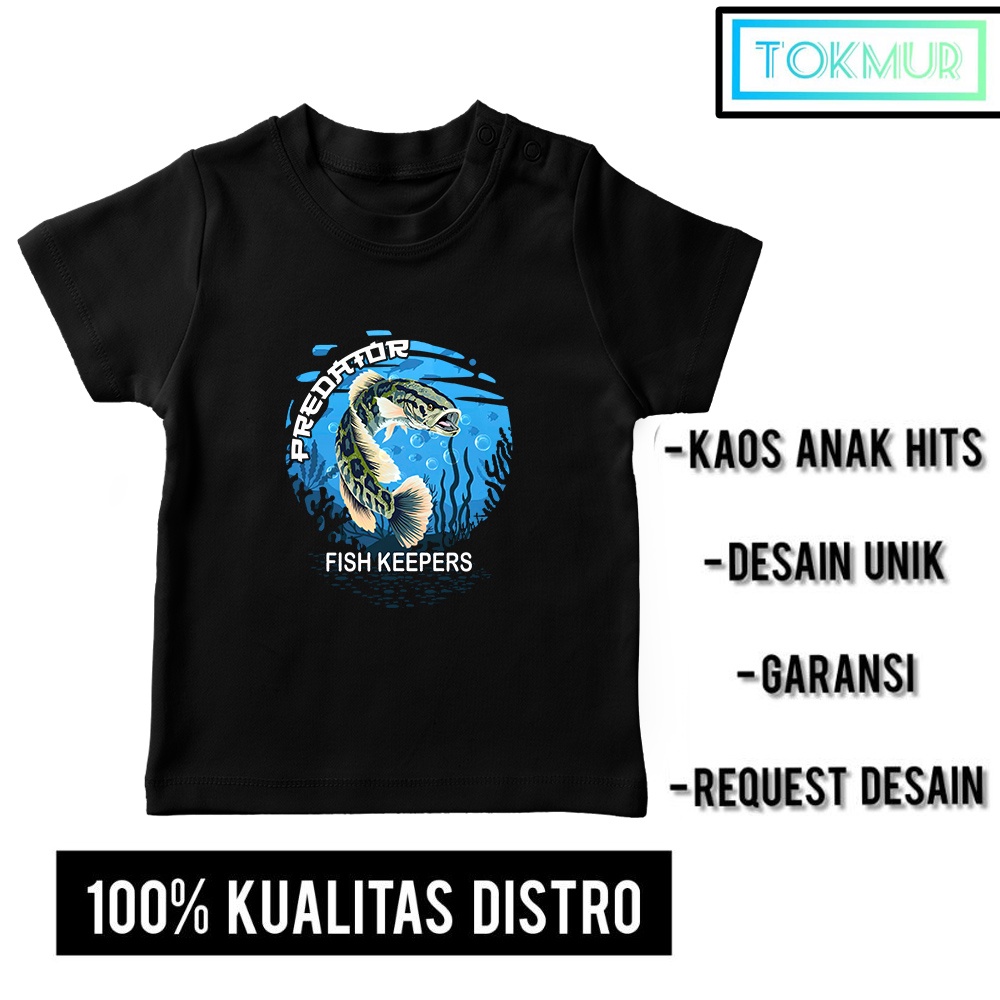 Kaos Anak Laki Laki Ikan Gabus Hias Bogo Channa Predator Fish Keeprs Kekinian Umur 3-12 Tahun Distro