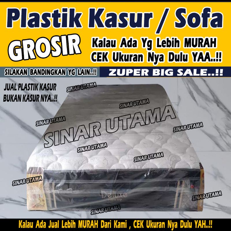 Plastik Kasur Ranjang Spring Bed Plastik Springbed Penutup Tutup Bungkus Pembungkus Sofa 90x200 120x200 160x200 180x200 200x200 H