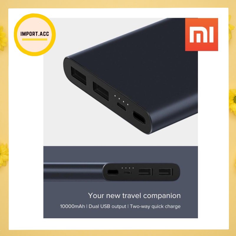 Xiaomi Powerbank Mi Pro 2i 10000mAh 2 USB FAST CHARGING PB Mi2i Mi 2i