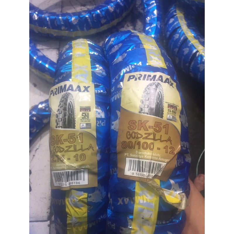 ban trail/cros paketan ring 10&ring 12 dpn dan blkg ukuran 275-10 dan 80/100-12  primaax godzilla