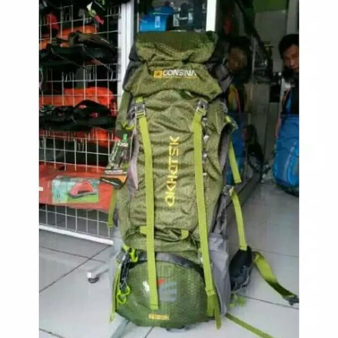 Tas Gunung Dkk. Tas Gunung Keril, Consina Carrier Okhotsk 75 80L, Include Coverbag Produk Ori