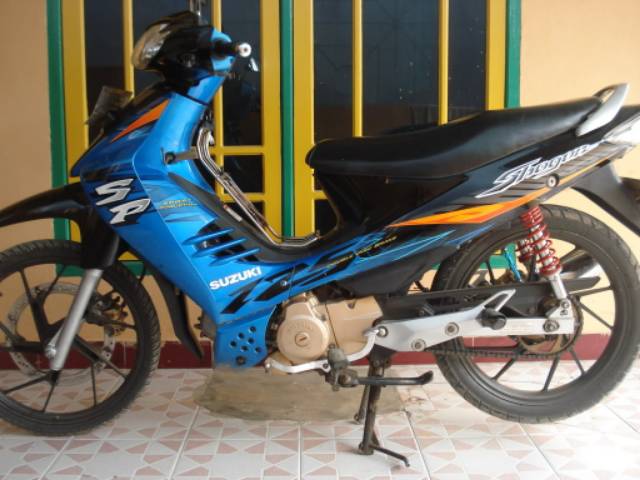 striping suzuki shogun sp 125 r 2006 2007 hitam biru body standar berkualitas terbaik