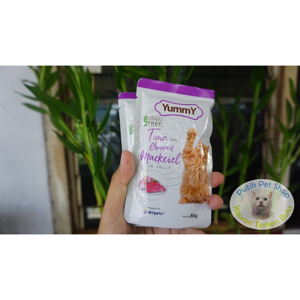 Yummy Pouch Adult 85gr - Wet Food Kucing Grain Free
