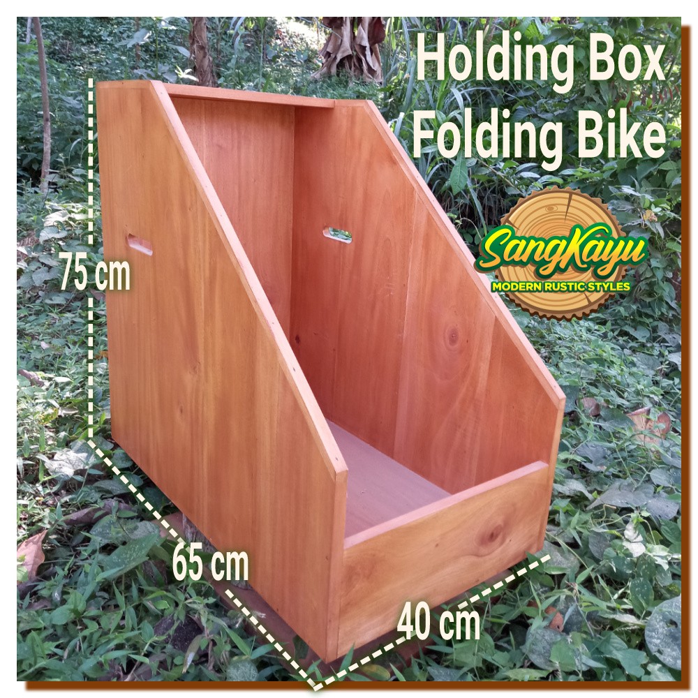 Folding bike box sepeda lipat 75x65x40 cm kotak kayu sepeda lipat kayu