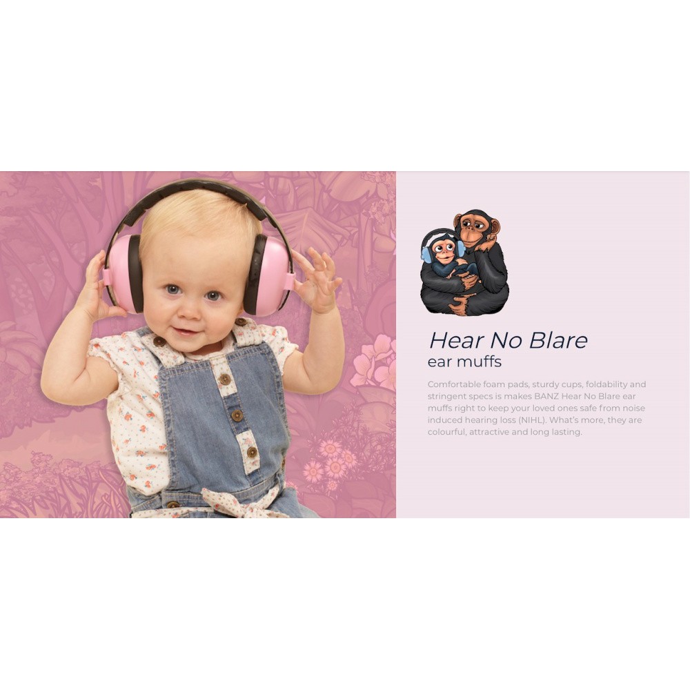 Banz Hear No Blare Baby Earmuff 0m-2y