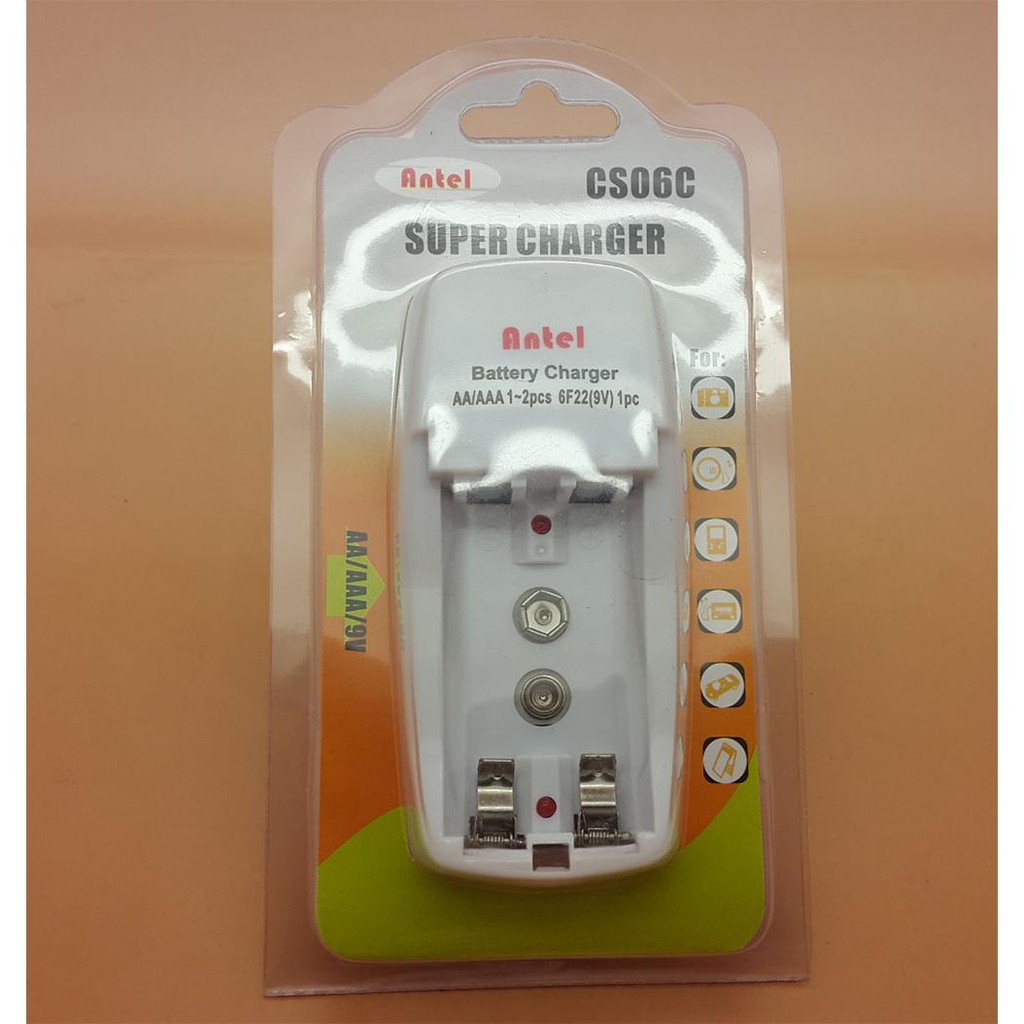 [55 GRAM] 2 slot ANTEL Charger baterai A2 + A3 + 9V Rechargeable