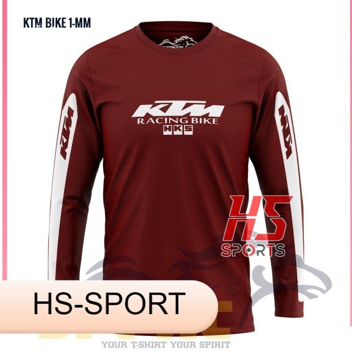 Kaos Pria Sepeda KTM Lengan Panjang Pria BAJU KTM - XS