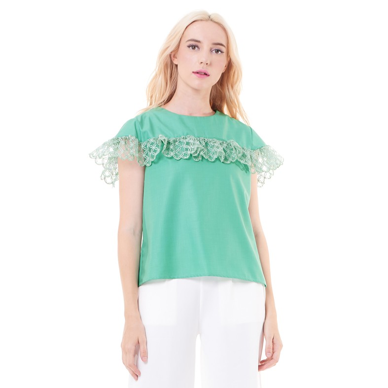 Vines Bianca Blouse Mint
