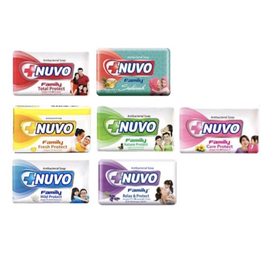 NUVO BAR SOAP 76 GR Merah Biru Kuning Hijau Pink Ungu Sabun NUVO Batang