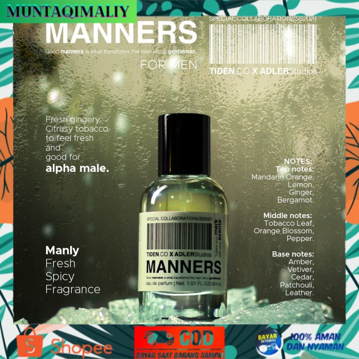 [TERBARU] TIDEN.CO X ADLERStudios Perfume | MANNERS | Parfum Pria