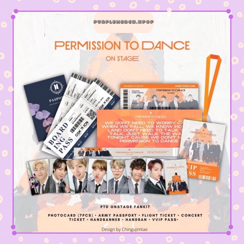 BTS PERMISSION TO DANCE FANKIT SHARING ONLINE CONCERT PTD UNNOFICIAL