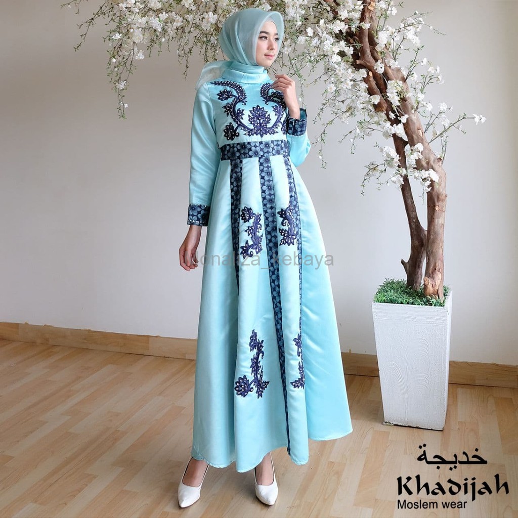 New Collection dan Realpict Gaun Fairus by khadijah bin dawood blue