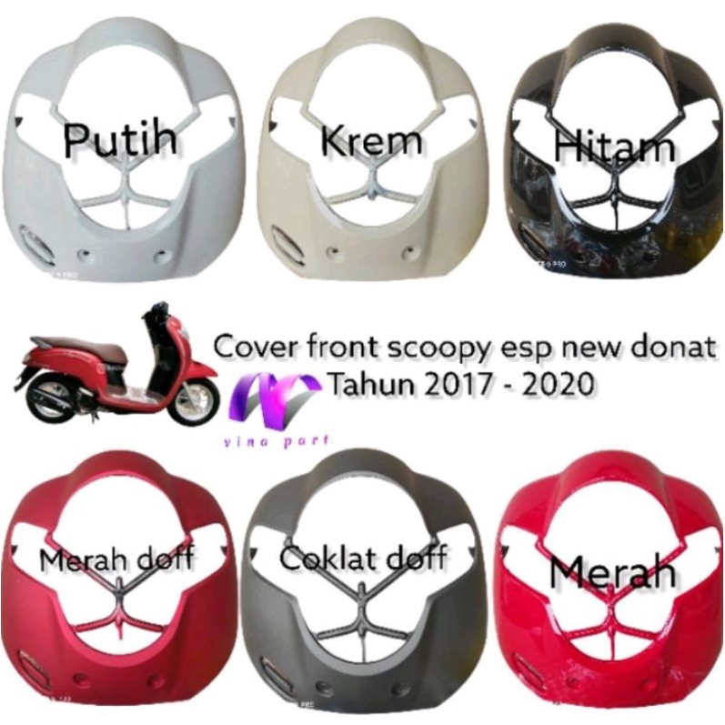 cover front panel tameng depan Scoopy esp new K93 ring 12 donat 2017-2020 (ai013)