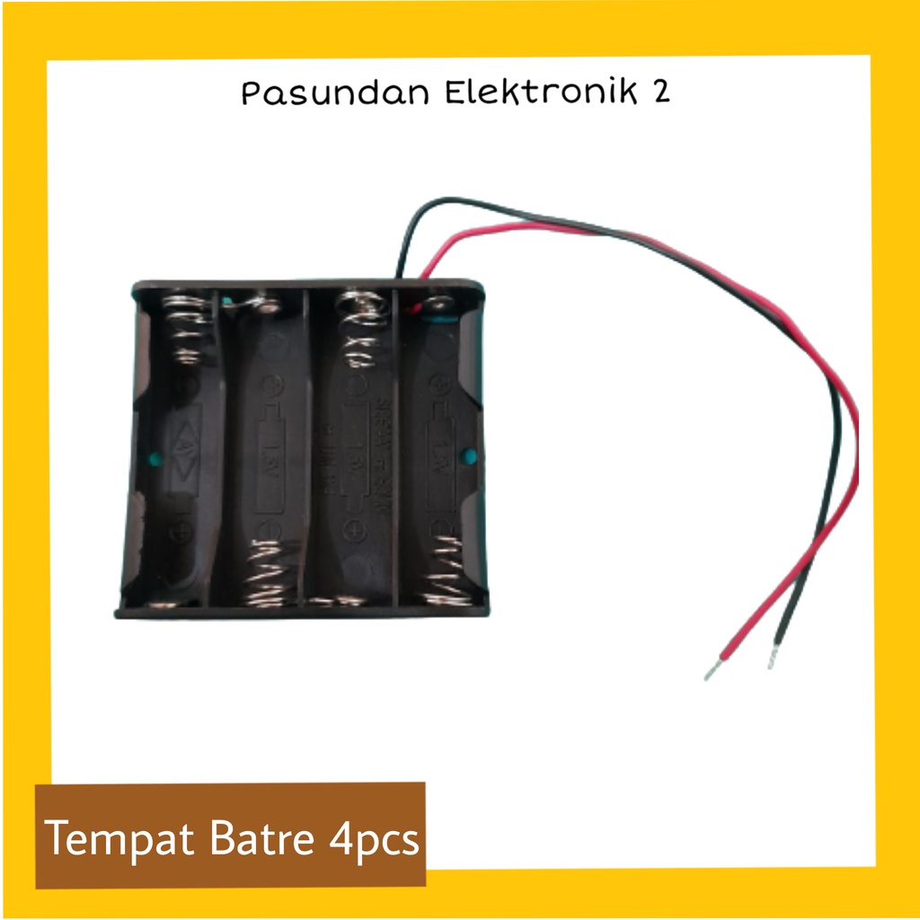 Empat Pin 4x A2 Battery Holder Baterai Case tempat Kotak Baterai Box dudukan