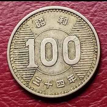 Koin 100 Yen Jepang Bahan Perak