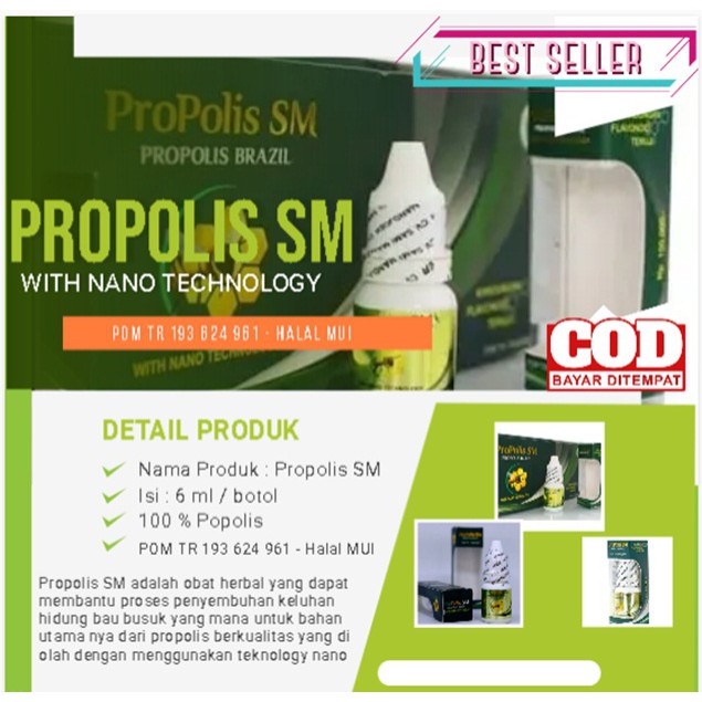 Obat Hidung Bau Busuk-Obat Ingus Bau Busuk-Obat Tetes Hidung Bau-Flu/Pilek Menahun-PROPOLIS SM