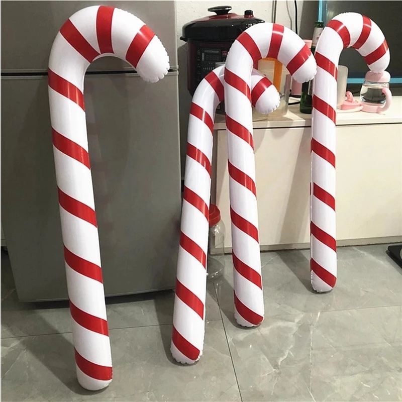 1 Pc Tongkat Permen Lollipop Ukuran 90cm Untuk Ornamen Pohon Natal