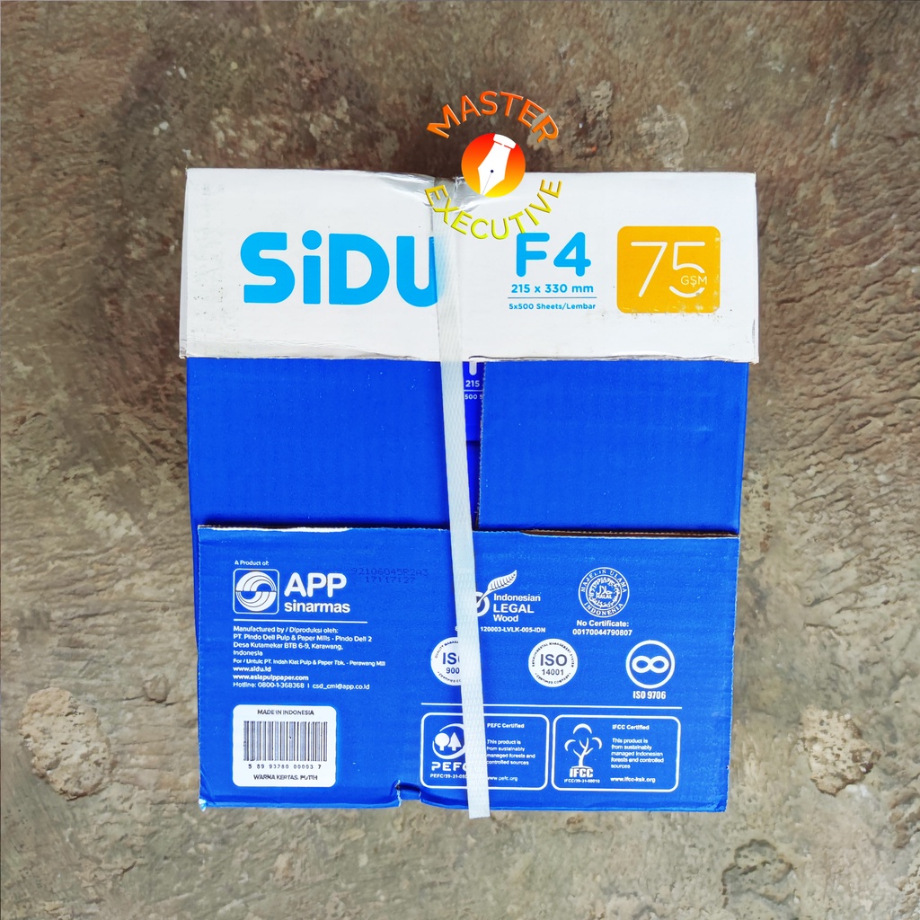 [Dus - 5 Rim] Sinar Dunia / SiDu Kertas HVS F4 / Folio 75 gsm 215 x 330 mm