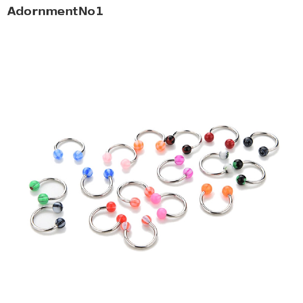 (AdornmentNo1) 10pcs / Set Anting Tindik Alis / Bibir / Lidah / Hidung / Perut / Pusar / Tubuh Untuk Wanita