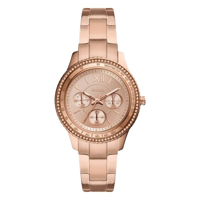 Jam Tangan Wanita Fossil Stella Sport ES5106 Rose Gold Dial Rose Gold barang ada