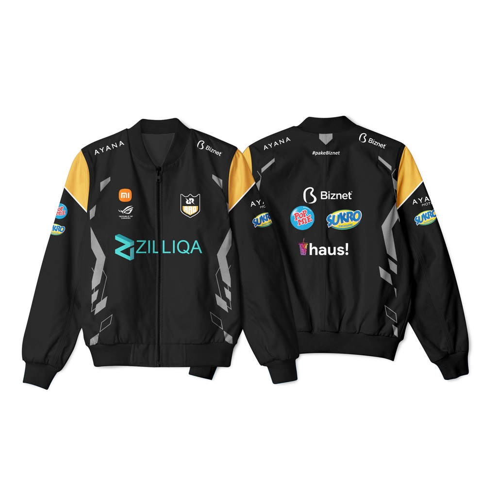 Jaket Bomber Gaming RRQ MELIOR 2022 TEAM SQUAD GAME