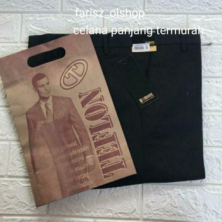 [PRODUK YCK7M] celana CARDINAL panjang celana kerja pria hitam formal kantor size 27.38 KY8