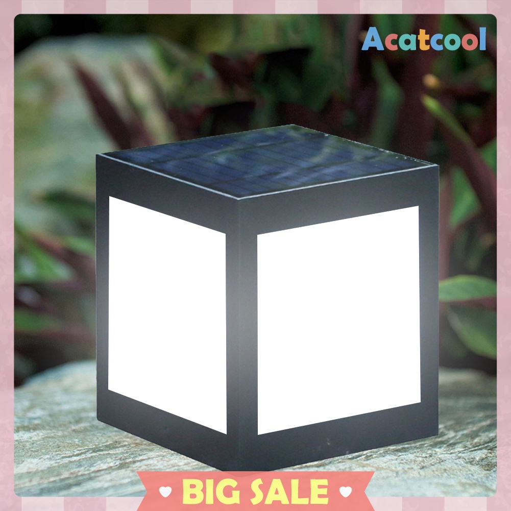 ABS Solar Powered LED Pillar Lamp Waterproof for Outdoor Garden Villa Light