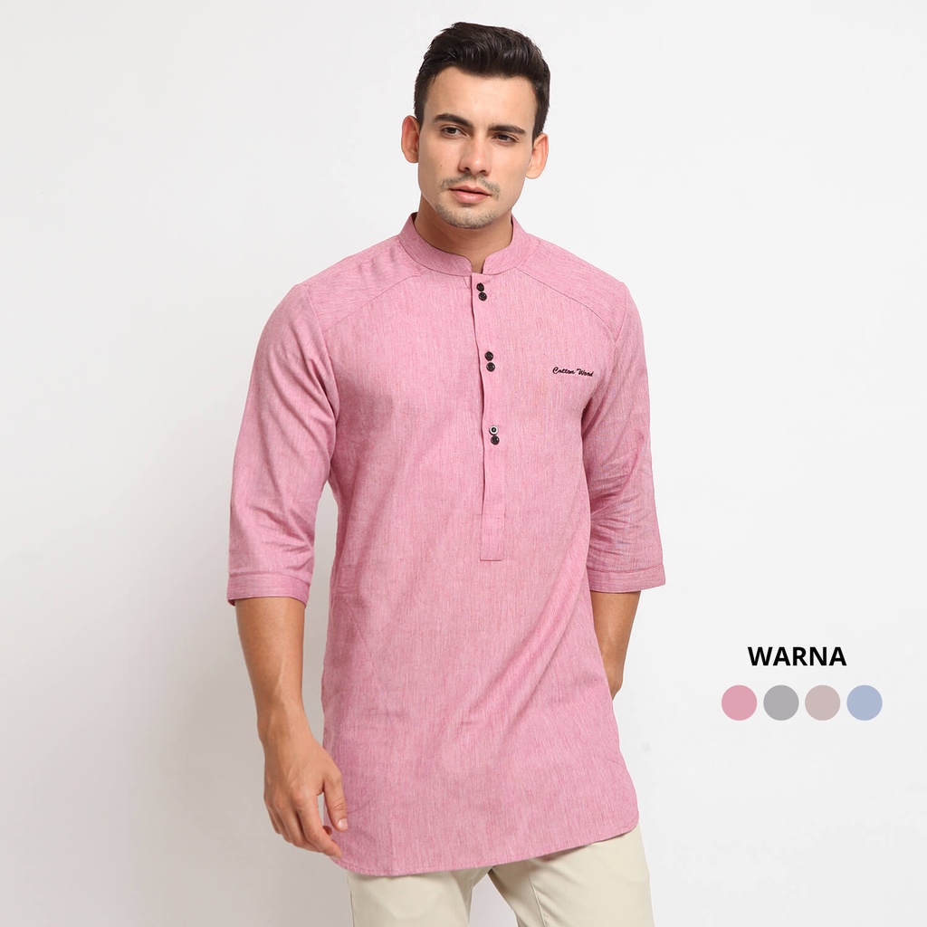 HAMZAH RED |ManNeedMe x CW| Baju Koko Pria Lengan 3/4 Baju Muslim Kurta Dewasa ORIGINAL