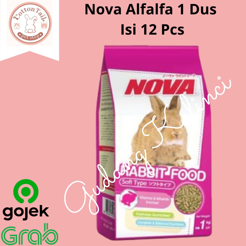 Makanan Kelinci Nova/Nova Rabbit Food 1 Dus Isi 12Pcs GRAB/GOJEK ONLY