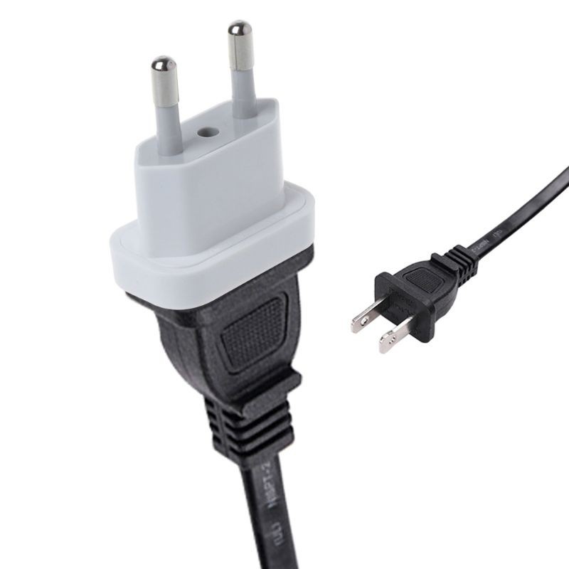 Cre Adapter Konverter Power Socket Plug Us Jack Ke Eu 4mm Untuk Travel