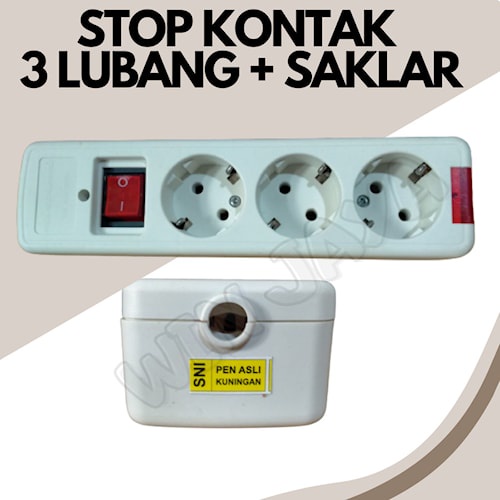 STOP KONTAK 3- 4-5 LUBANG ON OF SAKLAR NON CP COLOKAN LISTRIK 3 LUBANG ON OF