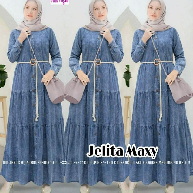 PGG Jelita maxy Jeans / ELIZA BORDIR/JENNA DRESS MAXY JEANS