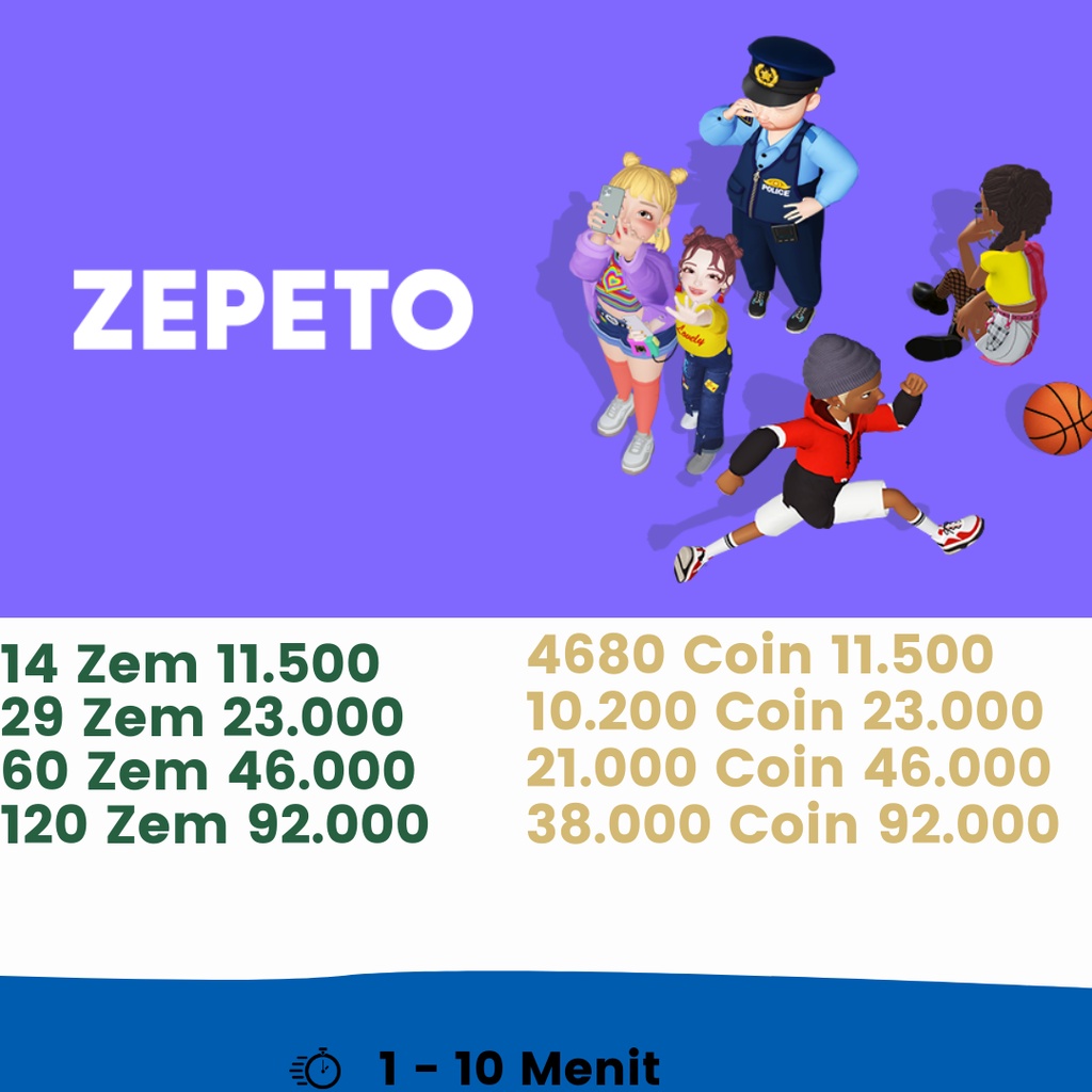 TOP UP ZEM ZEPETO COIN MURAH