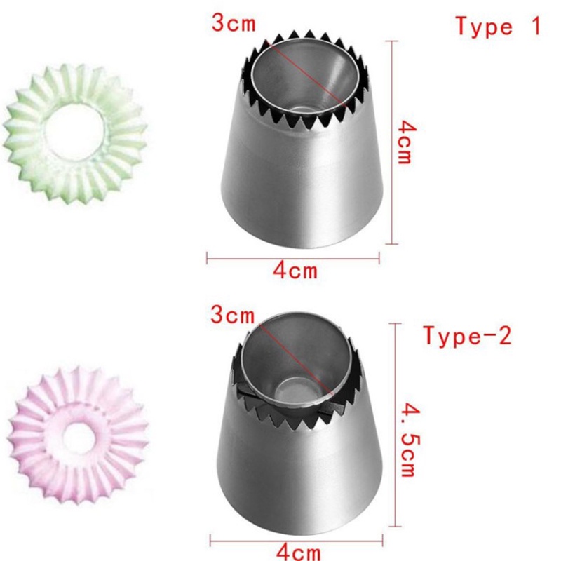 1 Pc Nozzle Pipa Cetakan Kue Biskuit Es Krim Pastry Gaya Rusia