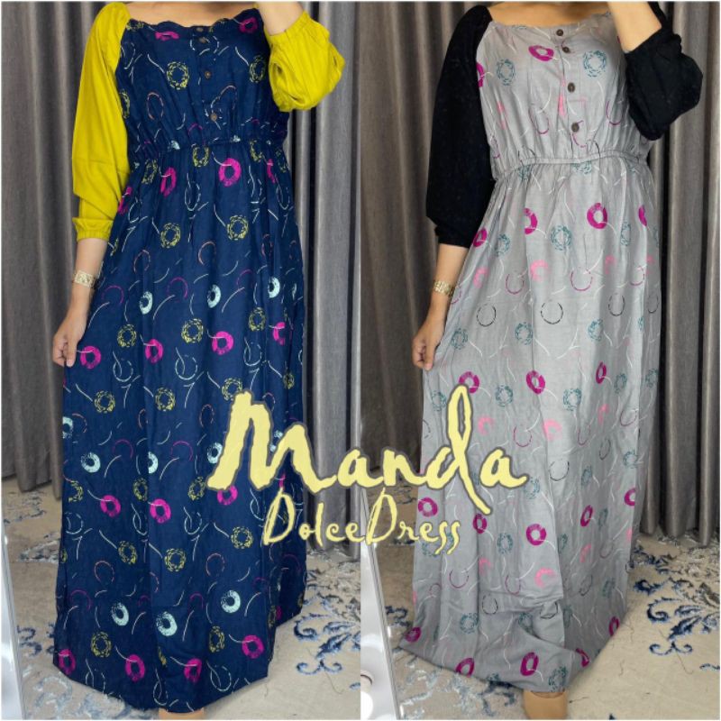 Daster Arab DOLCE MANDA Long Dress Rayon Maxi