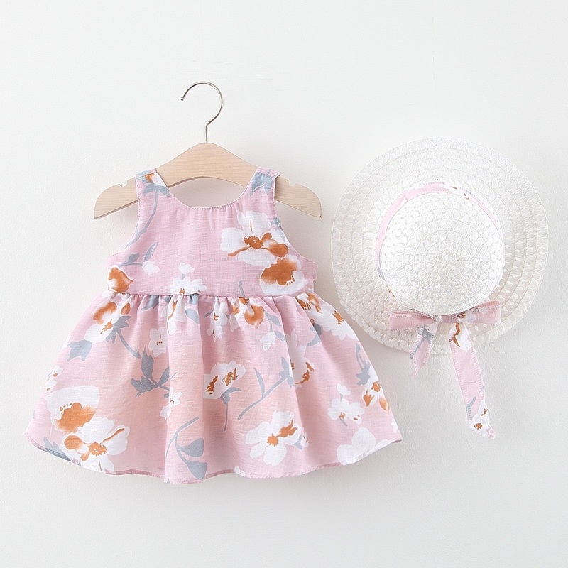 6-36bln DRESS+TOPI ANAK [KUALITAS IMPOR] GAUN BAYI PESTA ANAK BAYI PEREMPUAN T