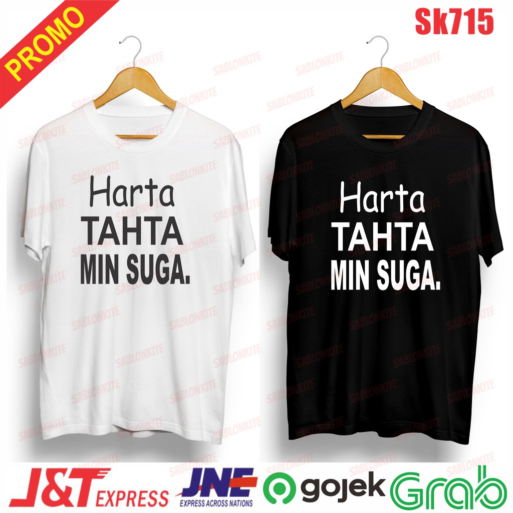 murah!!! kaos KPOP harta tahta min suga sk715 unisex combed 30s