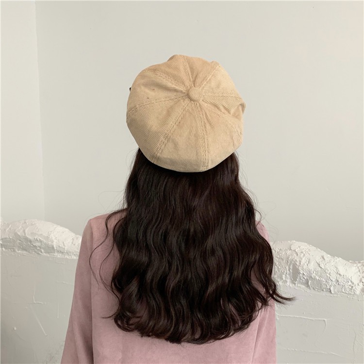 TBCO topi labu beret corduroy baret hat retro style high quality import korea jepang