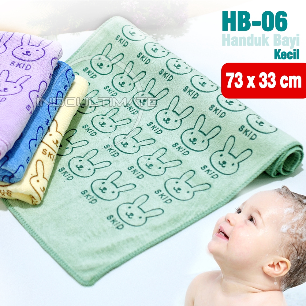 BY HB-06 Handuk Bayi / Handuk Mandi Bayi [Ukuran 74cm x 33cm]