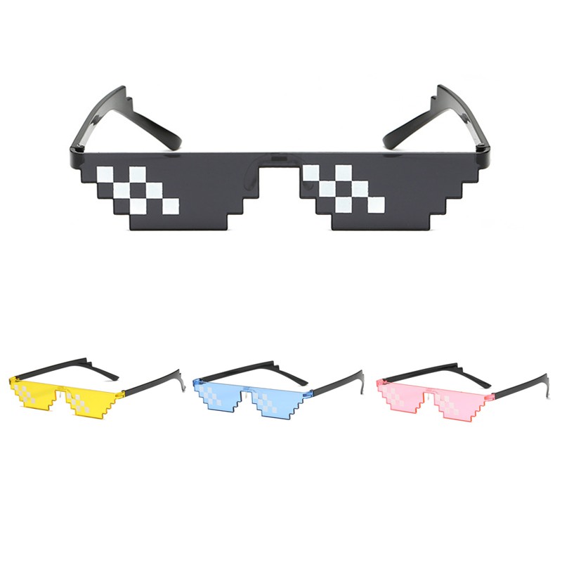 (YUZHU) Bayar di Tempat 5 Desgin Thug life Mosaic Sunglasses Kacamata Hitam Wanita/Pria Small Sunglasses