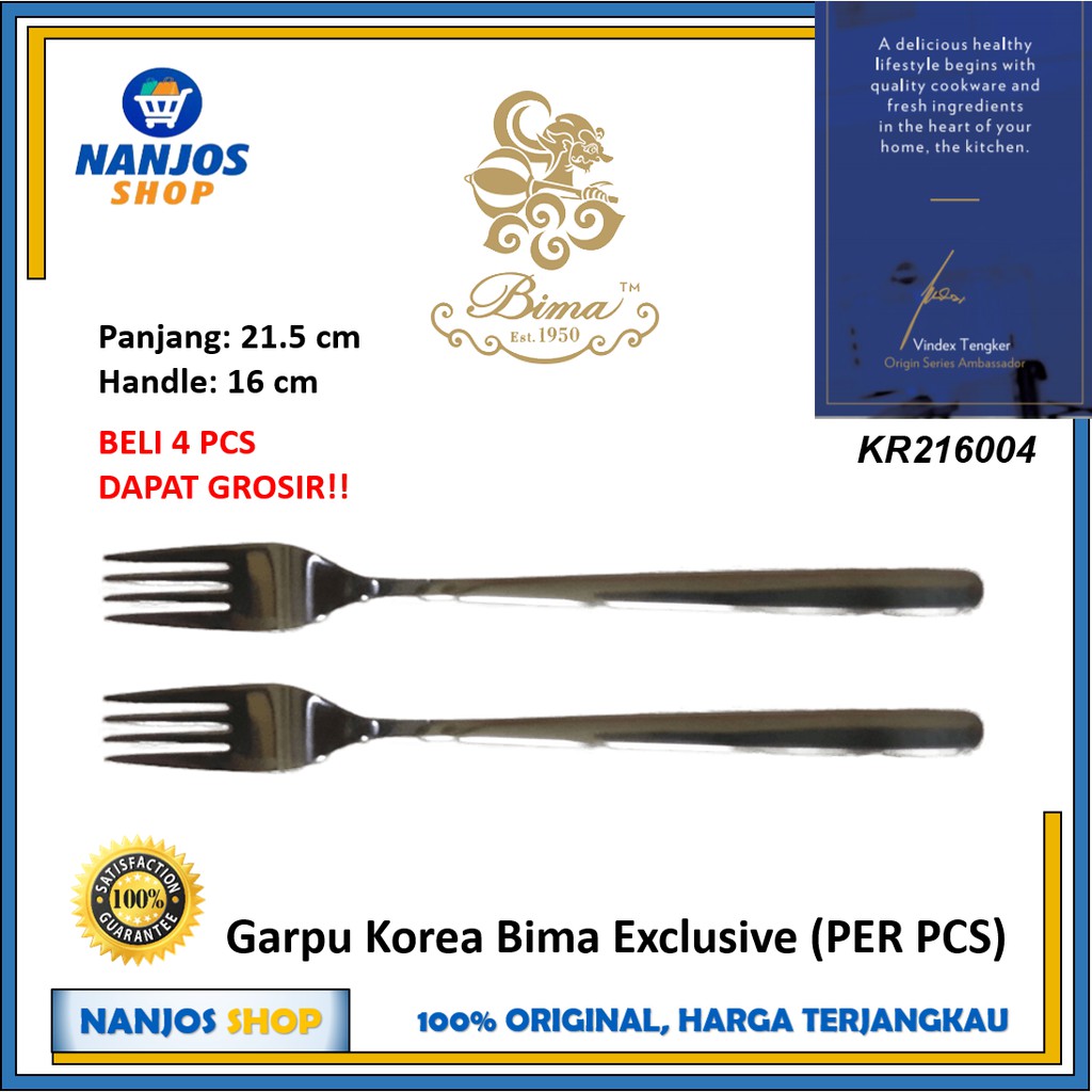 Bima garpu makan korea panjang Korean fork alat makan KR216004 Sujeo