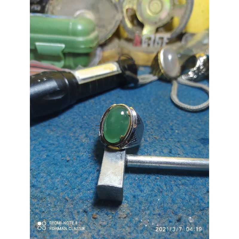 batu akik croom calsedony serat selasih rasa ijo garut