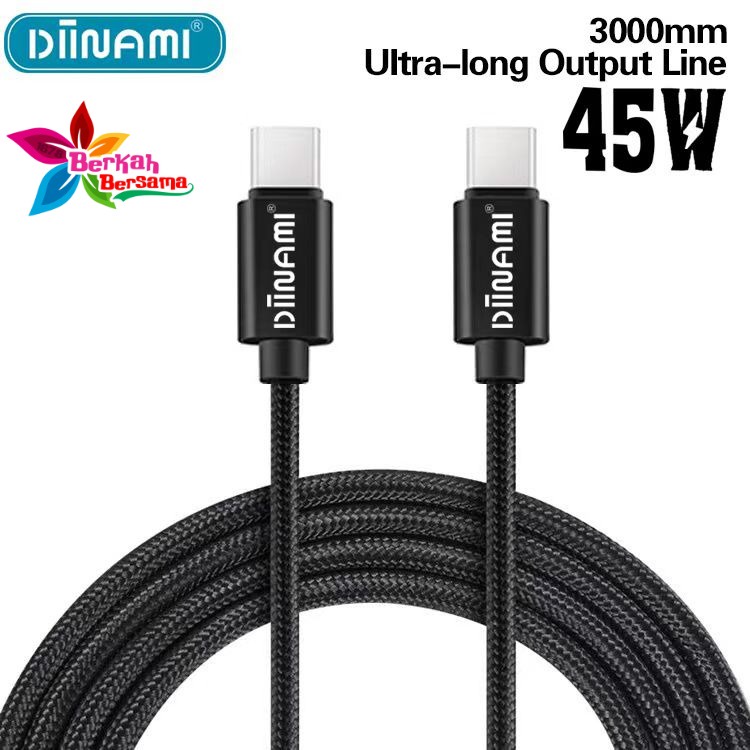 DIINAMI cable Kabel Data / Type-C ke Type-C / USB-C to USB-C / 45W Fast charging / 2 meter  &amp; 3 meter note10 note20 s21 s22 ultra MacBook air BB7109