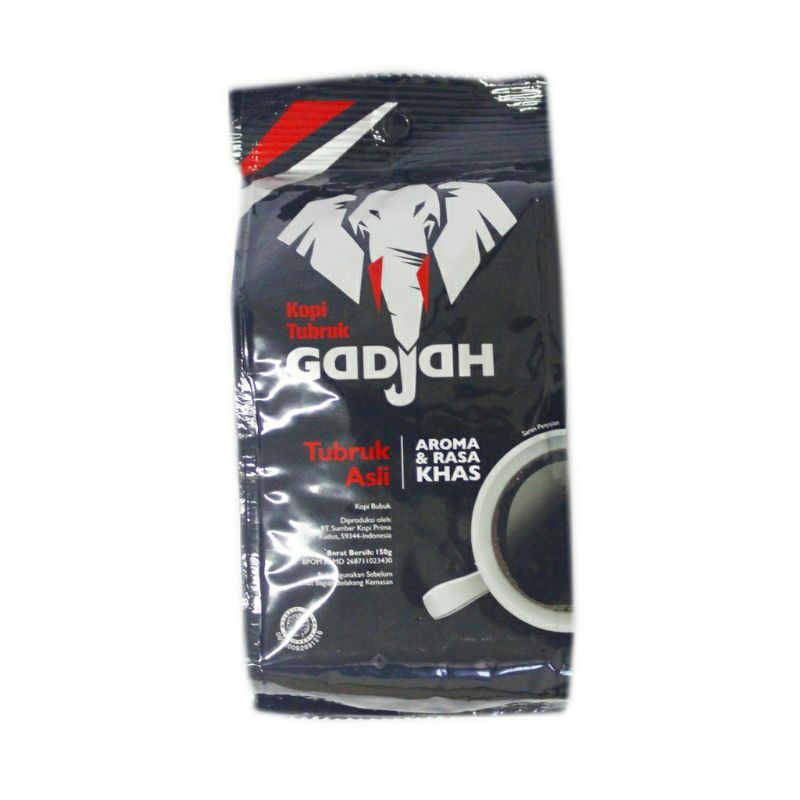 

KOPI TUBRUK ASLI GADJAH 138 GRAM - KOPI BUBUK HITAM CAP GAJAH 138G