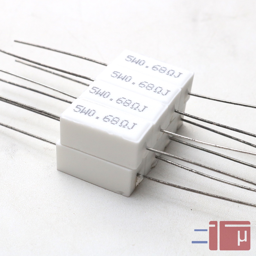 Resistor Kapur 0.68R 0.68 Ohm 5W Taiwan Kaki Tembaga