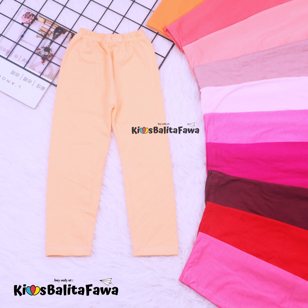 Legging Polos uk 8-12 Tahun / Leging Panjang Celana Anak Perempuan Grosir Tanggung SD Bahan Kaos