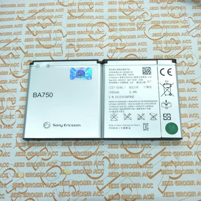 Baterai Battery Original SONY Experia ARC S , LT15i , LT18i X12 BA750