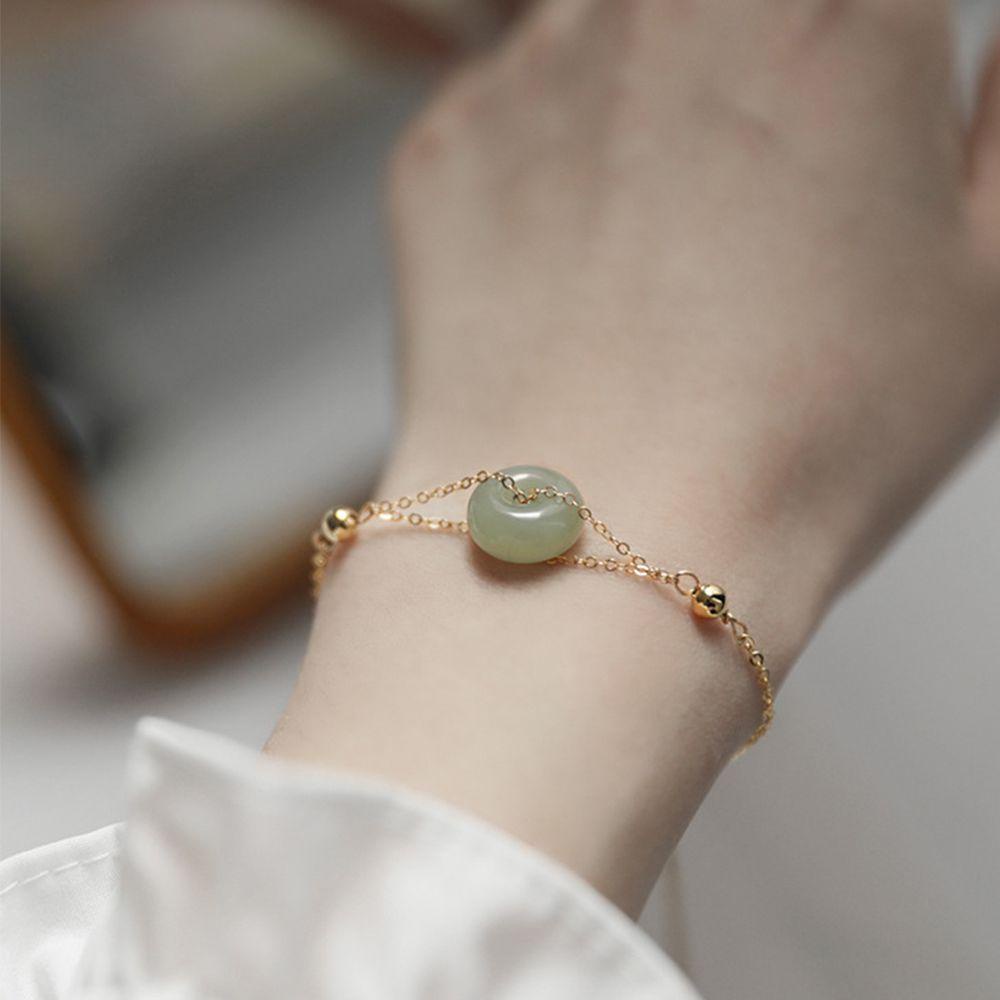 MXBEAUTY Gelang Wanita Hadiah Keberuntungan Unik Kepribadian Handmade Craft Dekorasi Serut Tangan Rantai