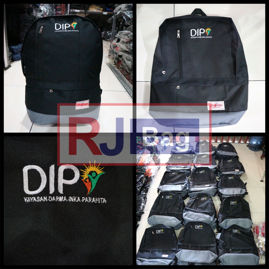 Jual Tas Ransel Grosir DIP Sablon Tas Multifungsi Gendong Distro Backpack Pria Hitam Polos Kerja Dinas Termurah